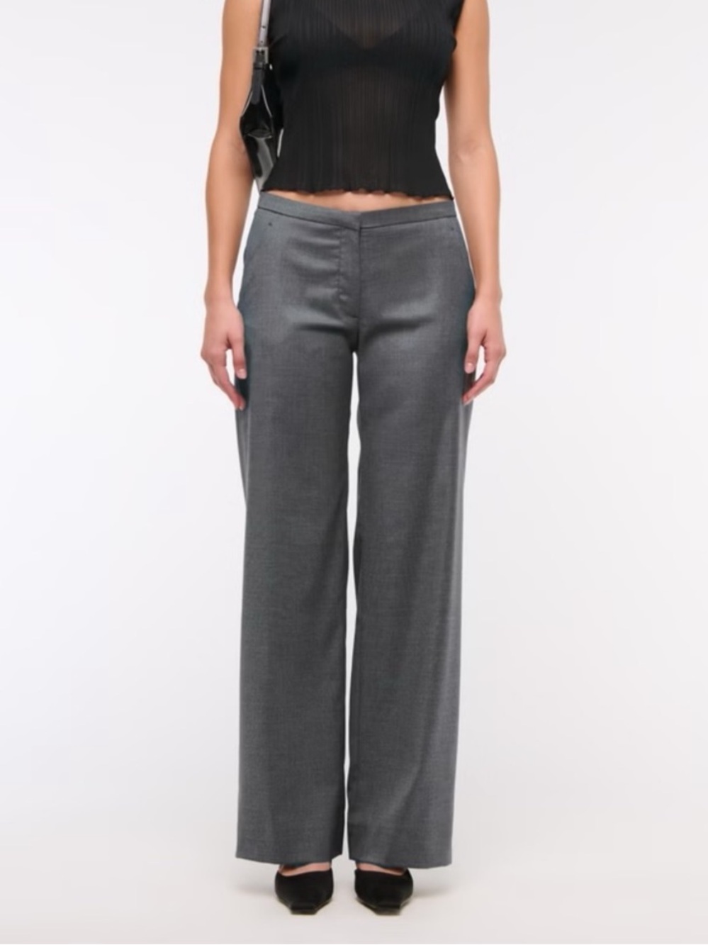 Abercrombie & Fitch Low Rise Clean Tailored Wide Leg Pant Women's Size 31 (12R)